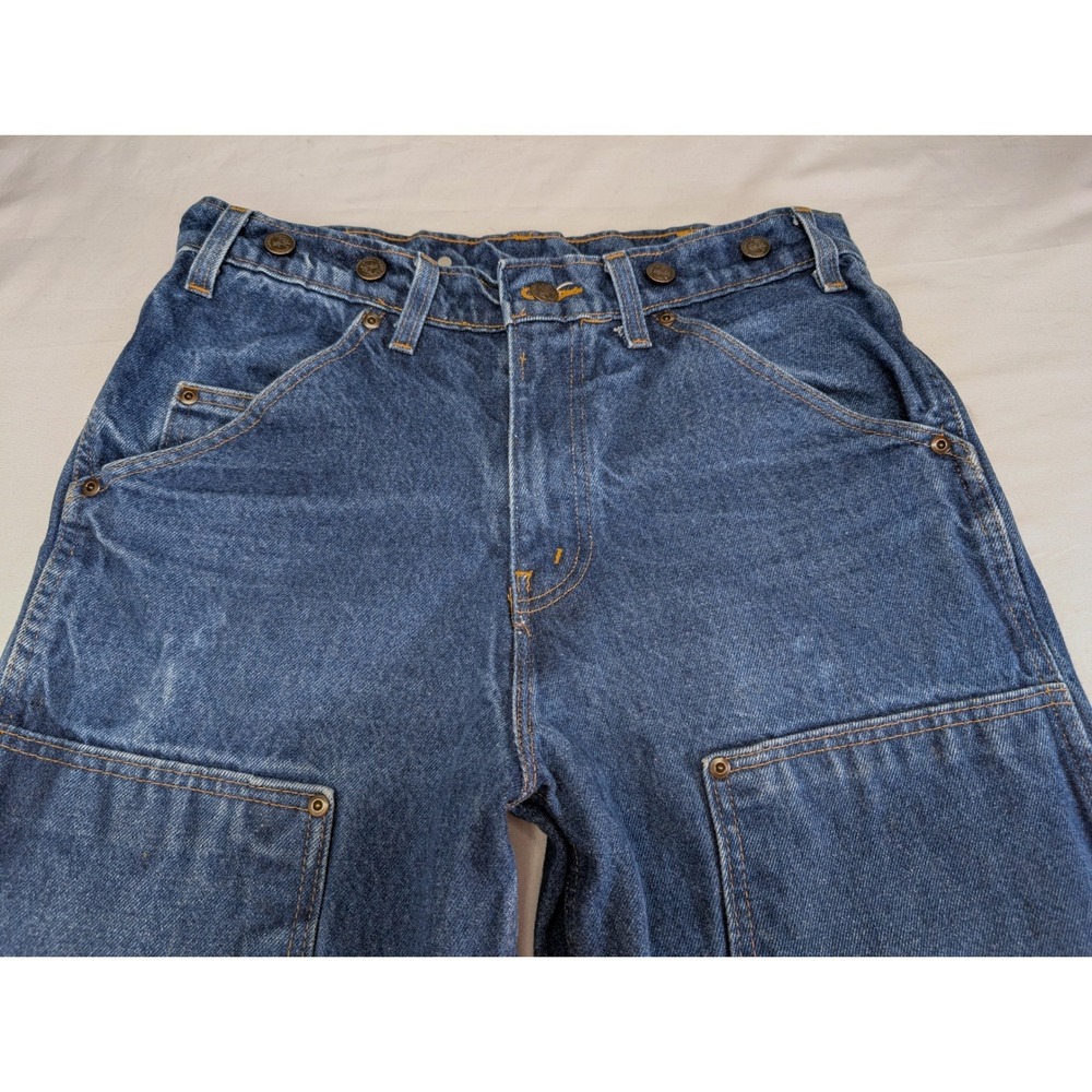 Wild Ass Double Knee Work Jeans USA Made Men's 32x32 Logger Distressed Denim - Picture 9 of 16